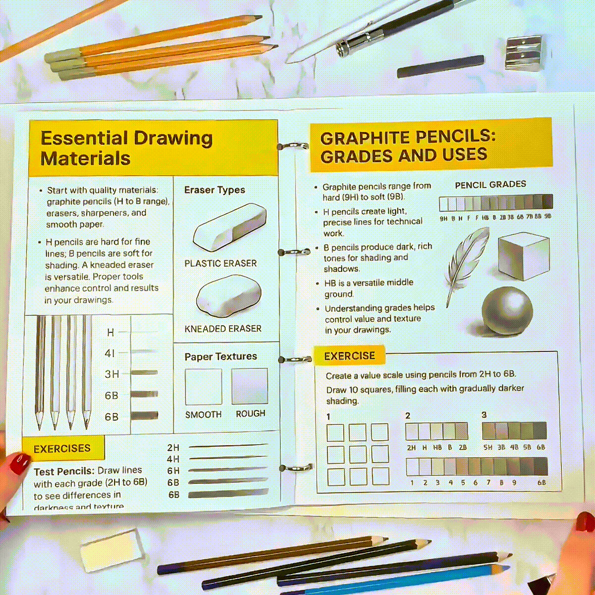 100+ Pencil Drawing Techniques